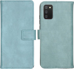 iMoshion Hoesje Geschikt voor Samsung Galaxy A02s Hoesje Met Pasjeshouder - iMoshion Luxe Bookcase - Lichtblauw