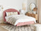 AMBILLOU - Tweepersoonsbed - Roze - 140 x 200 cm - Fluweel