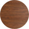 vidaXL - Tafelblad - rond - Ø90x1,5 - cm - bewerkt - massief - eikenhout - donkerbruin
