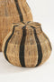 Mica Decorations Liliano Mand - Set van 2 - H48 x Ø50 cm - Jute - Zwart (2 stuks)