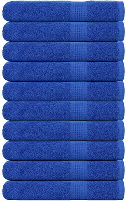 vidaXL - Handdoeken - 10 - st - 100x200 - cm - 360 - g/m² - 100% - katoen - blauw