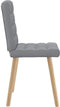 vidaXL - Eetkamerstoelen - 2 - st - stof - lichtgrijs