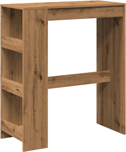 vidaXL - Bartafel - met - rekken - 90x40x103,5 - cm - hout - artisanaal - eikenkleurig