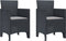 vidaXL - Tuinmeubels - met - Kussens - 2 - stuks - Anthraciet - Poly - Rattan