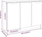 vidaXL Dressoir - 90,5x30x70 cm - bewerkt hout - wit