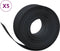 vidaXL - Tuinranden - 5 - st - 10 - m - 20 - cm - polyetheen - zwart
