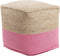 KIRAMA - Poef - Beige/Roze - 44 cm - Katoen
