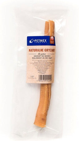 Hond kauwen PETMEX Lederen croquet rol 25cm 1pc