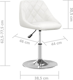 vidaXL - Eetkamerstoel - kunstleer - wit