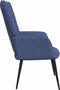 vidaXL Relaxstoel met voetenbank stof blauw