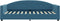 vidaXL - Slaapbank - 90x200 - cm - fluweel - blauw