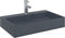 vidaXL - Wastafel - 60x38x11 - cm - mineraal - gegoten/marmer - gegoten - antraciet