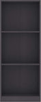 vidaXL - Boekenkast - met - 3 - schappen - 40x24x109 - cm - bewerkt - hout - grijs