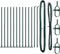 vidaXL - Hekposten - met - Basisplaten - 13 - stuks - Ø32mm - 50cm - Gegalvaniseerd - Staal