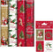Benza KE127 - Kerst cadeaupapier - 4 rollen 4 mtr x 70 cm - 20 cadeaukaartjes (set van 4)