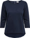 Jacqueline De Yong - Saga Dames T-shirt - Driekwart mouwen - Gestreept - Maat XS (34)