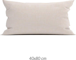 Zohome Kussensloop Lino - Kussenhoes van 40x80 cm - 1 stuk - 100% Katoen - Beige