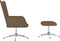 vidaXL Relaxstoel met voetenbank stof taupe