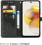 imoshion Hoesje Geschikt voor Motorola Moto G73 Hoesje Met Pasjeshouder - imoshion Mandala Bookcase - Zwart