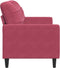 vidaXL - Tweezitsbank - 140 - cm - fluweel - wijnrood