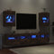 vidaXL - Tv-wandmeubels - met - LED - 2 - st - 40x30x60,5 - cm - gerookt - eikenkleurig