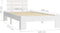 vidaXL - Bedframe - massief - grenenhout - wit - 100x200 - cm