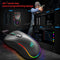 HXSJ J300 Optisch RGB Gaming Muis - 6400 DPI - Zwart