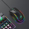 HXSJ J300 Optisch RGB Gaming Muis - 6400 DPI - Zwart