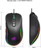 HXSJ J300 Optisch RGB Gaming Muis - 6400 DPI - Zwart