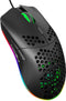 HXSJ J900 Optisch Gaming Muis - Ultra licht - RGB Verlichting - 6400 DPI - Zwart