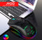 HXSJ J900 Optisch Gaming Muis - Ultra licht - RGB Verlichting - 6400 DPI - Zwart