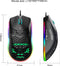 HXSJ J900 Optisch Gaming Muis - Ultra licht - RGB Verlichting - 6400 DPI - Zwart