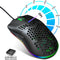 HXSJ J900 Optisch Gaming Muis - Ultra licht - RGB Verlichting - 6400 DPI - Zwart