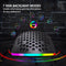 HXSJ T66 - Draadloze Gaming Muis - Computermuizen - Ultra licht - RGB Verlichting - Zwart