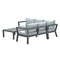 Garden impressions - Colorado lounge set 3-dlg carbon black/ mint grey