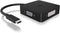 Icy Box IB-DK1104-C - USB-C Adapter - 4-in-1 HDMI DisplayPort DVI VGA - Zwart