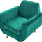 BERNES - Fauteuil - Groen - Fluweel