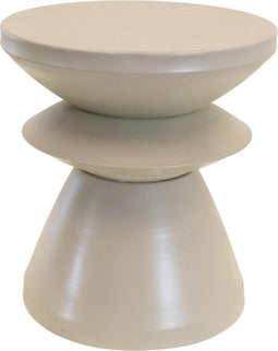 Louis bijzettafel metaal ø36x39,5cm - licht grijs