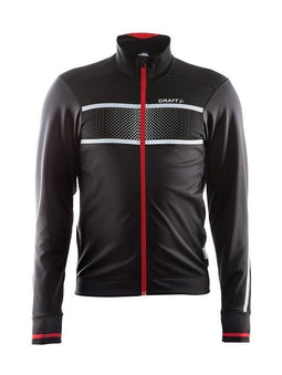 Craft Glow - Fietsjack - Reflecterend - Zwart/Rood Heren