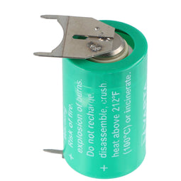 Varta 6127 CR1/2AA with print connection +--, pitch 10mm, positive pole 1 print, negative pole 2 pri
