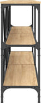 vidaXL - Wandtafel - 180x30x75 - cm - bewerkt - hout - en - ijzer - sonoma - eikenkleur