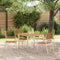 vidaXL - Stapelbare - Tuinstoelen - 4 - stuks - Massief - Acaciahout - en - RVS
