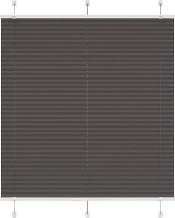 vidaXL - Plissé - rolgordijn - 115x150cm - stofbreedte - 114,4cm - polyester - zwart
