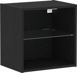 vidaXL - Zwevende - Plank - Zwart - Eiken - 40x28,5x40 - cm