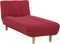 ALSTEN - Chaise longue - Rood - Symmetrisch - Polyester