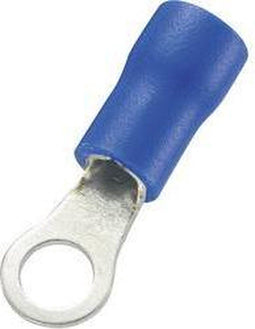 TRU COMPONENTS 746542 Ringkabelschoen Dwarsdoorsnede (max.): 2.50 mm² Gat diameter: 4.2 mm Deels geïsoleerd Blauw 100 s