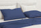 Zohome Kussensloop Satinado - Kussenhoes van 80x80 cm - Set van 2 stuks - 100% Katoen-Satijn - Blauw