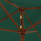 vidaXL - Parasol - met - houten - paal - 198x198x231 - cm - groen