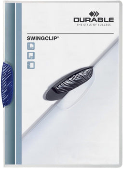 KLEMMAP DURABLE 2260 SWINGCLIP BLAUW - 1 stuk