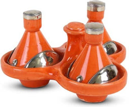 Safaary - Tajine mini Oranje met Metaal 3-delig